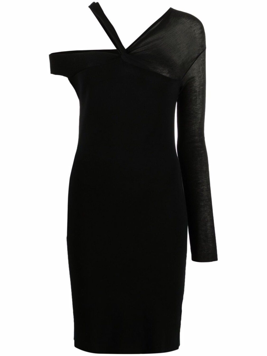 Платье с драпировкой Helmut Lang, черный