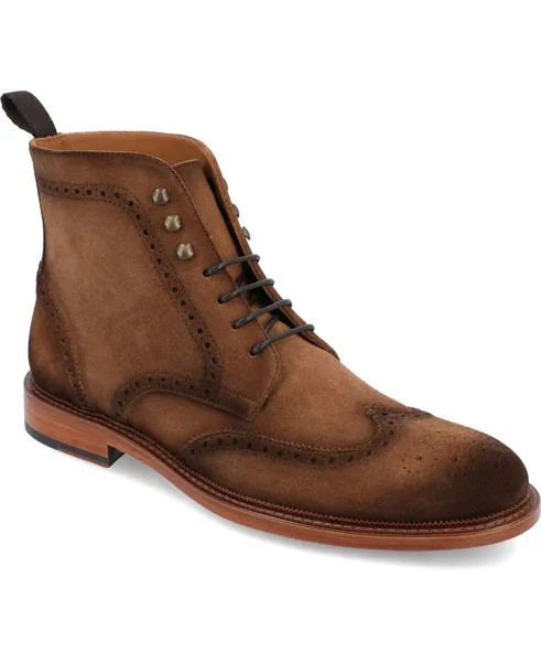 Мужские модельные ботинки Mack ручной работы из полированной замши с эффектом броги на шнуровке Taft