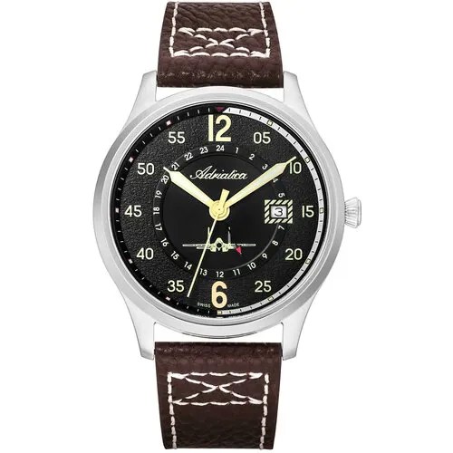 Наручные часы Adriatica 8311.5B24Q, коричневый, черный