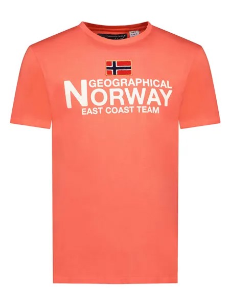 Футболка Geographical Norway, цвет koralle