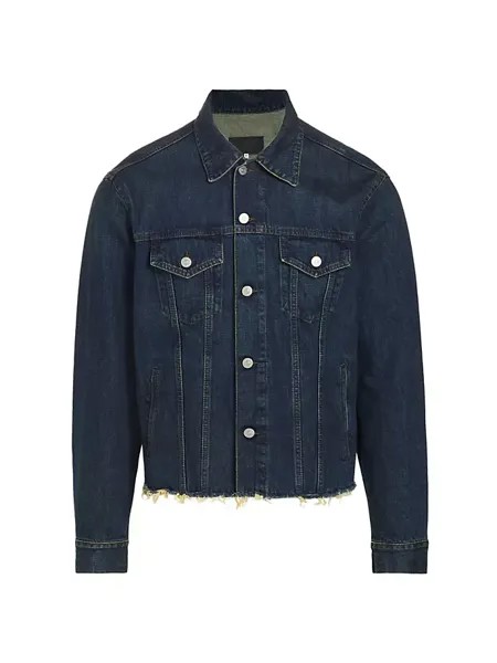 Потертая джинсовая куртка Mm6 Maison Margiela, синий