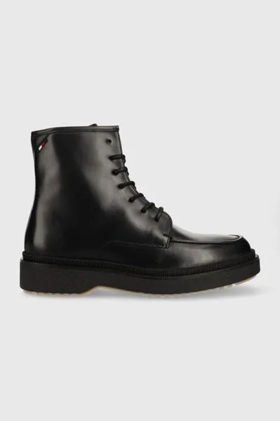 Кожаные ботинки броги Tommy Hilfiger, черный