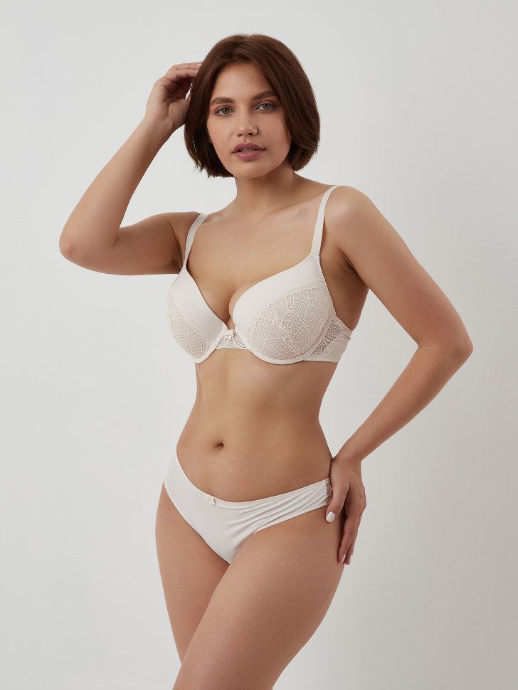 Кружевной бюстгальтер на косточках Grace 34B пудровый