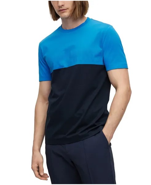 Мужская футболка обычного кроя с цветными блоками Hugo Boss