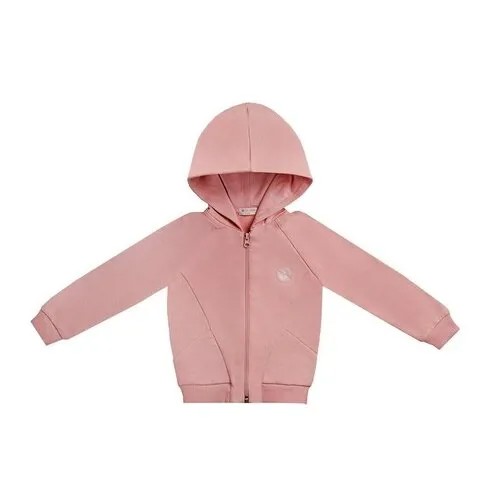Толстовка для девочки Diva Kids , 3-9 лет, 98 -128 см, с капюшоном, на молнии, розовая/ кофта для девочки с капюшоном/ толстовка с капюшоном для девочки/ свитшот с капюшоном для девочки