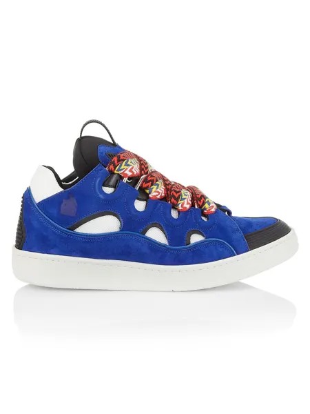Замшевые низкие кеды Curb Lanvin