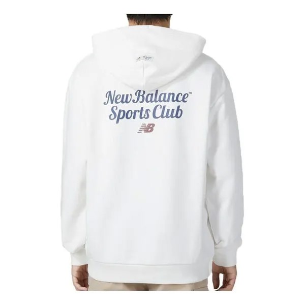 Куртка спортивная одежда толстовка с капюшоном New Balance, белый