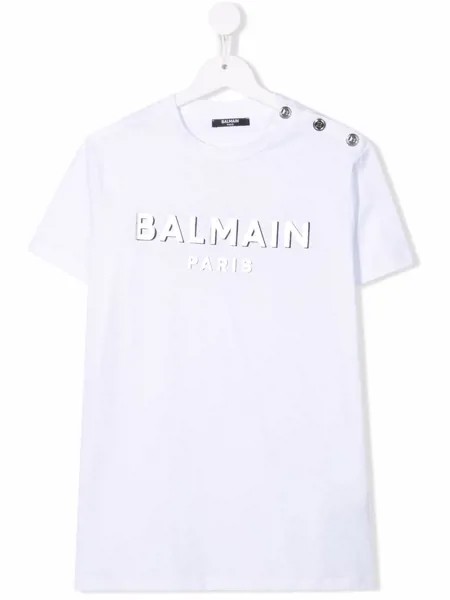 Balmain Kids футболка с логотипом