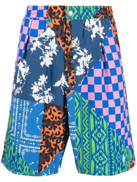 Marcelo Burlon County of Milan шорты со вставками, синий