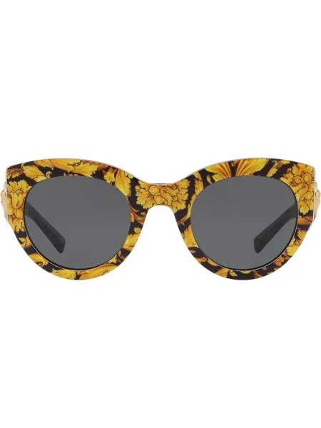 Versace Eyewear солнцезащитные очки 'Tribute' с принтом в стиле барокко