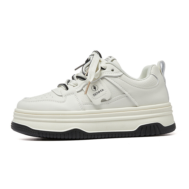 Кроссовки SENMA Semir Skateboarding Shoes Women's Low-top, бежевый/черный