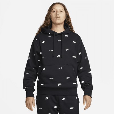 Худи Nike Club Fleece, черный/белый