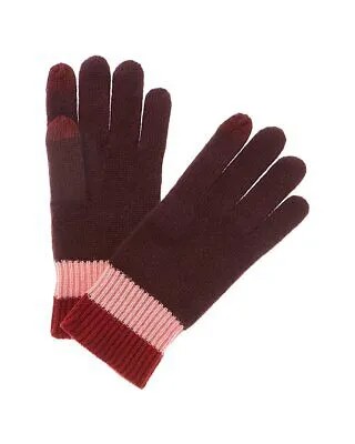 Amicale Cashmere с цветными блоками, кашемировые перчатки из джерси, женские, красные