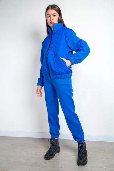 Комплект женский утепл ( толстовка+брюки) STOLNIK 6026 (S, Синий)