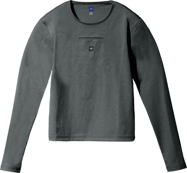 Лонгслив Yeezy Gap Engineered by Balenciaga Long-Sleeve Second Skin 'Dark Green', зеленый