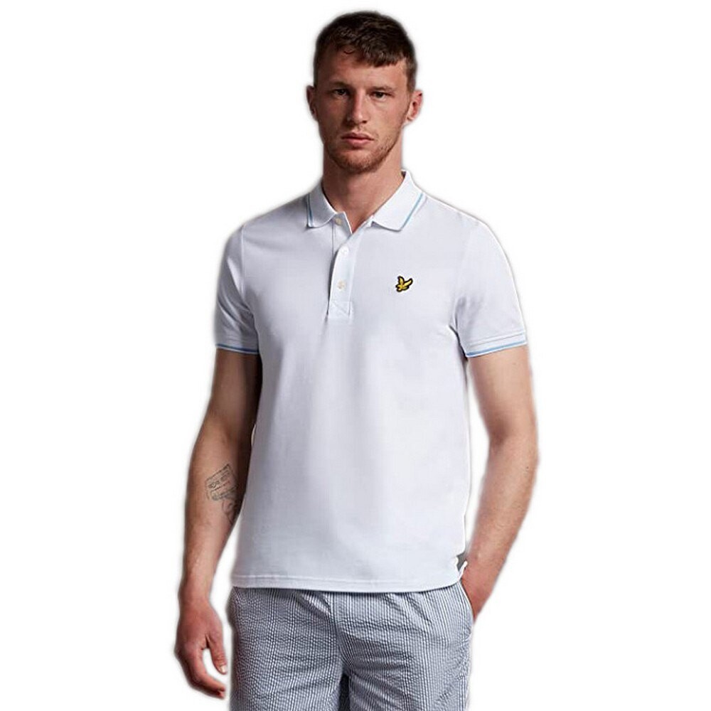 Поло с коротким рукавом Lyle & Scott Tipped, белый