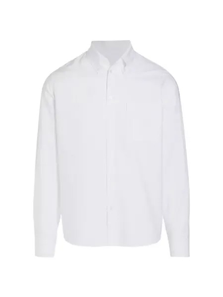 Рубашка из хлопкового поплина в полоску Mm6 Maison Margiela, белый