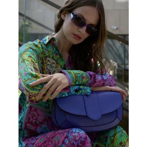 Сумка кросс-боди ELEGANZZA, фактура гладкая, фиолетовый