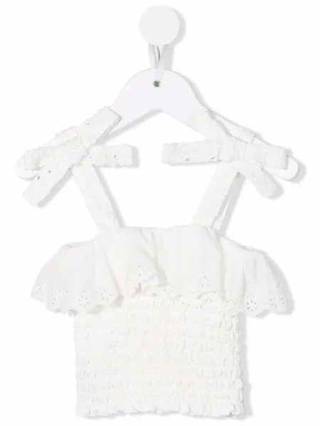 Philosophy Di Lorenzo Serafini Kids топ с оборками и вышивкой
