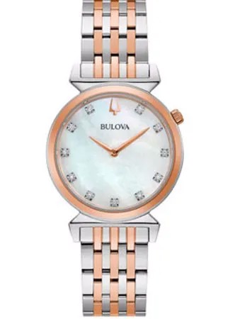 Японские наручные  женские часы Bulova 98P192. Коллекция Diamonds