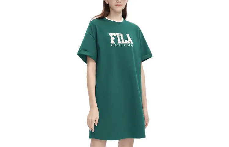 FILA Женские шорты-платье с рукавами, цвет Chrysanthemum green
