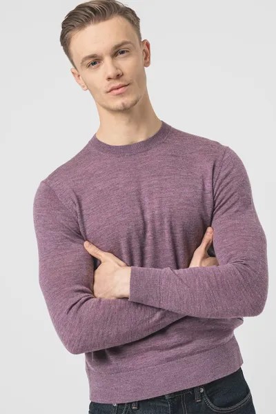 Приталенный свитер тонкой вязки United Colors Of Benetton, фиолетовый