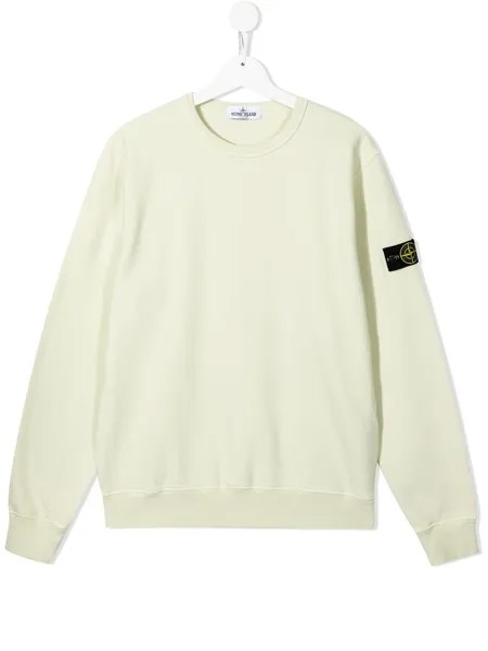 Stone Island Junior толстовка с нашивкой-логотипом