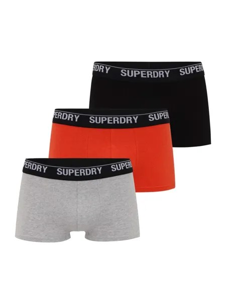 Трусы боксеры Superdry, крапчатый серый/светло-красный/черный