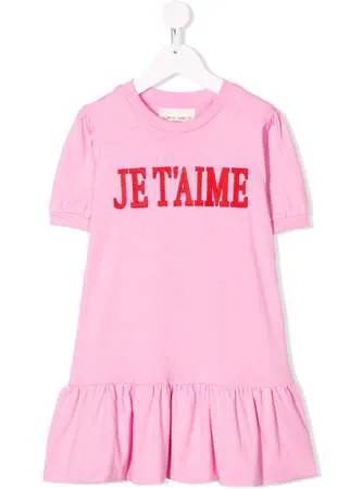 Alberta Ferretti Kids платье миди Je t'aime