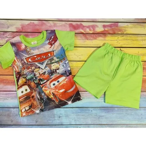 Комплект одежды  Звездочка для мальчиков, шорты, повседневный стиль, размер 92, зеленый
