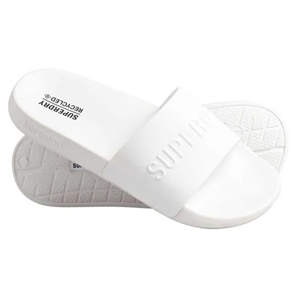 Шлепанцы Superdry Code Logo Vegan Pool, белый