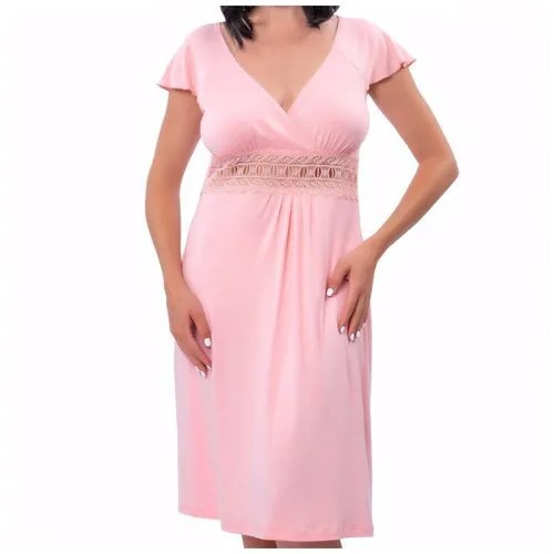 Сорочка Primaverina укороченная, трикотажная, размер 46, розовый