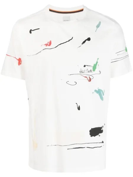 Paul Smith футболка с графичным принтом, белый
