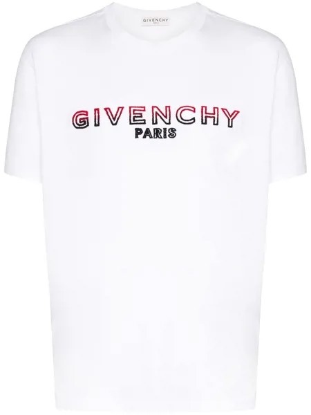 Givenchy футболка с фактурным логотипом