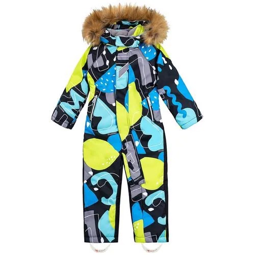 Комбинезон Nikastyle 8з1321 зимний (голубой/салатовы, размер 86)