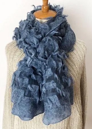 Источник осени и зимы корейский шерстяной шарф женский срезанный цветок полый шарф шаль