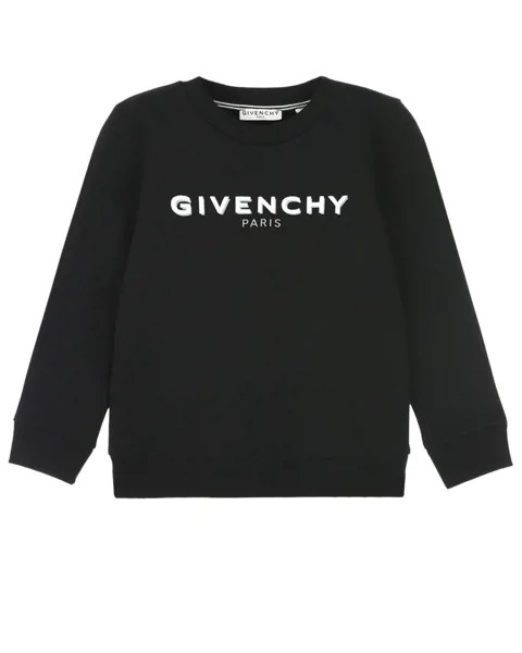 Черный свитшот с логотипом Givenchy детский