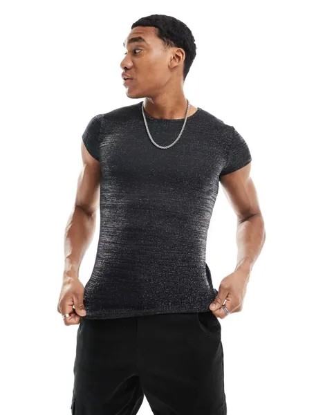 ASOS DESIGN – блестящая футболка подчеркивающего фигуру кроя