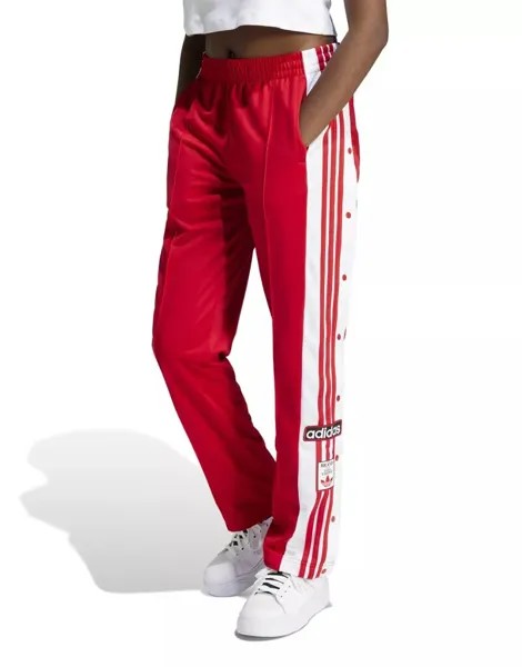 Красные брюки на кнопках adidas Originals Adibreak