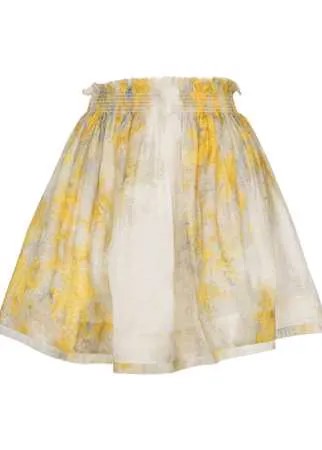 Zimmermann юбка мини Botanica Wattle с цветочным принтом