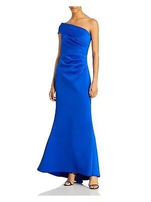 ELIZA J Женское синее вечернее платье без подкладки с расклешенным подолом и рукавами-крылышками без подкладки 14