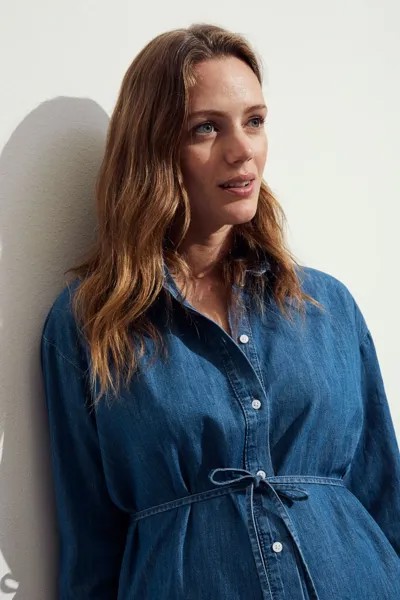 МАМА Джинсовая рубашка до и после H&M