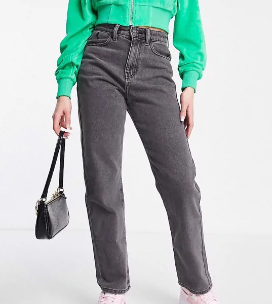 Серые выбеленные джинсы прямого кроя в стиле 90-х ASYOU-Серый