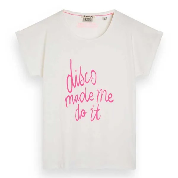 Футболка Scotch & Soda Monochrome Graphic Print Front, белый