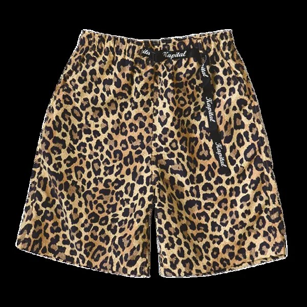 Шорты Kapital Fast-Dry Taffeta Leopard Easy 'Brown', коричневый