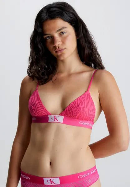 Бюстгальтер с треугольной чашкой UNLINED Calvin Klein Underwear, розовый неон