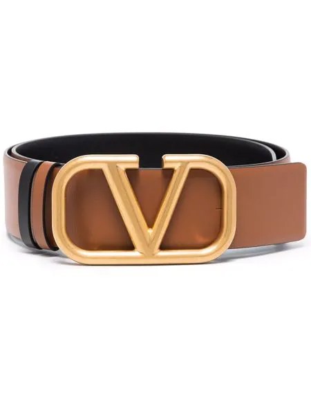 Valentino Garavani двусторонний ремень с логотипом VLogo Signature