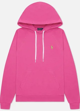 Женская толстовка Polo Ralph Lauren Polo Pony Mini Logo Hoodie Featherweight Fleece, цвет розовый, размер XS