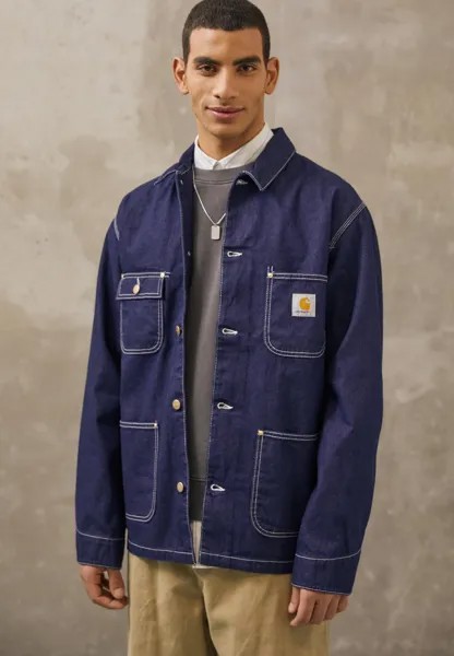 Джинсовая куртка Carhartt WIP ПАЛЬТО CHORE, синий, цвет blue one wash