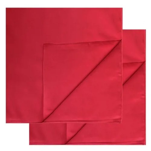 Бандана однотонная, цвет красный 55 х 55 см (Набор 2 шт.)